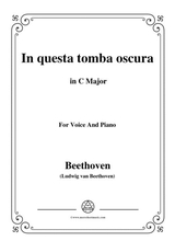 Beethoven In Questa Tomba Oscura In C Major For Voice And Piano