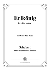 Schubert Erlknig In E Flat Minor For Voice And Piano