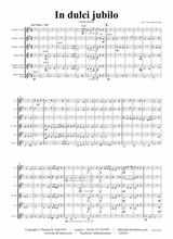 In Dulci Jubilo Christmas Song Jazz Waltz Clarinet Quintet