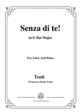 Tosti Senza Di Te In G Flat Major For Voice And Piano