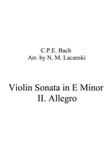 Violin Sonata In E Minor Ii Allegro