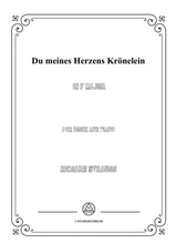 Richard Strauss Du Meines Herzens Krnelein In F Major For Voice And Piano