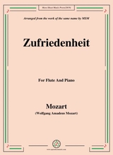 Mozart Zufriedenheit For Flute And Piano