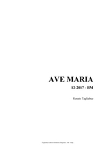 Ave Maria Tagliabue 12 2017 Bm For SATB Choir