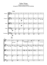 Sibelius Valse Triste For String Orchestra Score And Parts