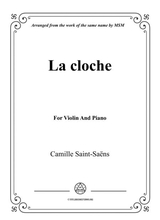 Saint Sans La Cloche For Violin And Piano