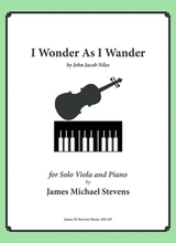I Wonder As I Wander Viola Piano