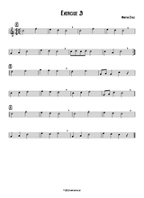 Jazz Exercise 3 Easy Alto Saxophone