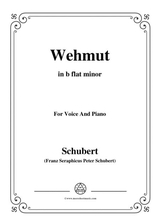 Schubert Wehmut Op 22 No 2 In B Flat Minor For Voice Piano