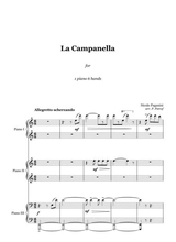 Paganini La Campanella 1 Piano 6 Hands Score And Parts