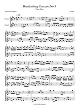 Brandenburg Concerto No 3 Flute Duet