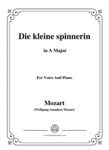 Mozart Die Kleine Spinnerin In A Major For Voice And Piano