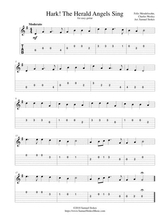 Hark The Herald Angels Sing For Easy Guitar With Tab