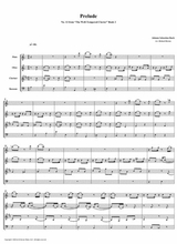 Prelude 12 From Well Tempered Clavier Book 2 Woodwind Quartet