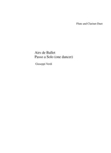 Verdi Pas De Solo For Flute And Clarinet Duet Jerusalem Act Iii