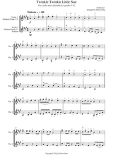 Twinkle Twinkle Little Star For Violin Duet Suitable For Grades 1 3