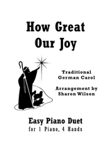 How Great Our Joy Easy Piano Duet 1 Piano 4 Hands