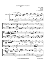 Chopin Nocturne Op 09 No 2 2 Cellos Eb