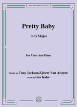 Tony Jackson Egbert Van Alstyne Pretty Baby In G Major For Voice Piano