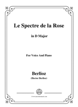 Berlioz Le Spectre De La Rose In D Major For Voice And Piano