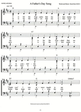 A Fathers Day Song Piano Accompaniment