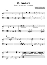 Va Pensiero Chorus Of The Hebrew Slaves Piano Solo