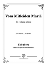 Schubert Vom Mitleiden Mari In C Sharp Minor For Voice And Piano