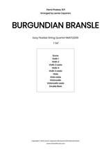 Burgundian Bransle Flexible String Quartet Ensemble