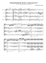 String Quartet Op 76 No 3 Emperor For Saxophone Quartet SATB