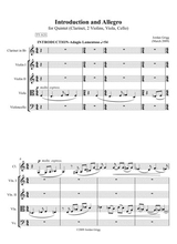 Introduction And Allegro For Clarinet And String Quartet