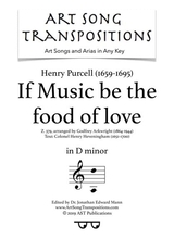 If Music Be The Food Of Love D Minor