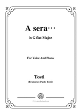 Tosti A Sera In G Flat Major For Voice And Piano