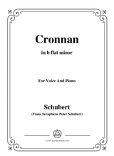 Schubert Cronnan In B Flat Minor For Voice Piano