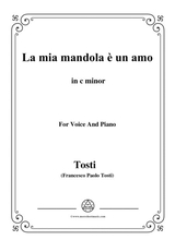 Tosti La Mia Mandola  Un Amo In C Minor For Voice And Piano