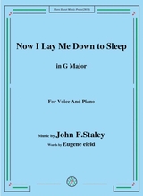 John F Staley Now I Lay Me Down To Sleep In G Major For Voice Piano