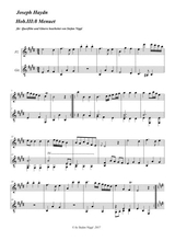 Menuet From String Quartet Hob Iii 8 For Flute And Guitar