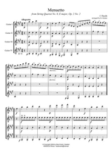 Menuetto From String Quartet No 8 For Guitar Quartet