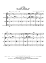 Alleluja From Exultate Jubilate K 165 For String Quartet