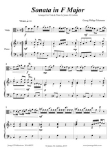 Telemann Sonata In F Major For Viola Piano