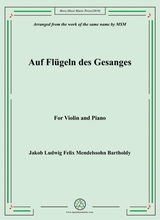 Mendelssohn Auf Flgeln Des Gesanges For Violin And Piano