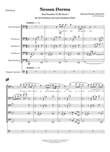 Nessun Dorma For Solo Trombone 4 Part Trombone Choir W Opt Timpani