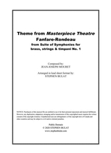 Rondeau Theme From Masterpiece Theatre Lead Sheet Key Of Bb