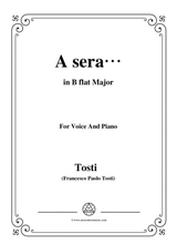 Tosti A Sera In B Flat Major For Voice And Piano