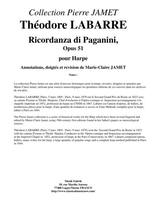 Thodore Labarre Ricordanza Di Paganini For Solo Harp