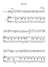 Gavotte Jean Baptiste Lully For Trombone Piano