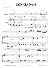 Vivaldi Sonata No 6 For Trombone Piano