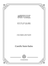 Saint Sans Guitare In E Flat Major For Voice And Piano