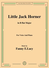 Fanny E Lacy Little Jack Horner In B Flat Major For Voice And Piano