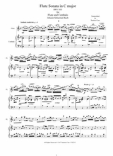 Bach Flute Sonata In C Major Bwv 1033 For Flute And Harpsichord Or Piano