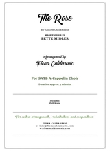 The Rose By Bette Midler Arranged For SATB A Cappella Choir